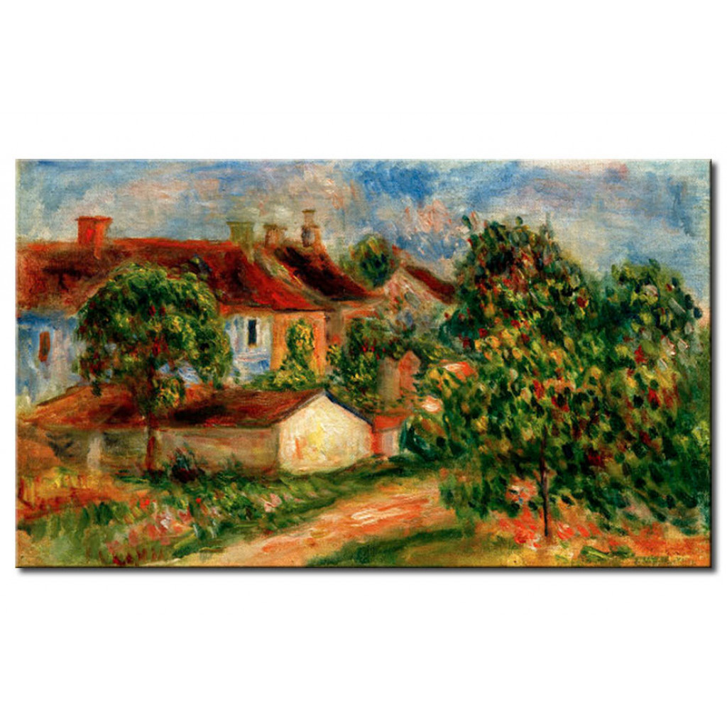 Schilderij  Pierre-Auguste Renoir: Maisons De Village, Toits Rouges