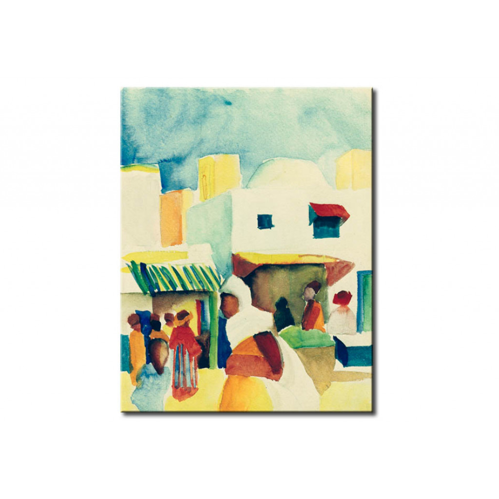Schilderij  August Macke: Markt In Tunis I