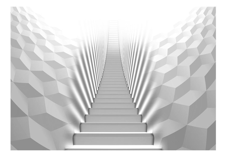 Fototapeta Nowoczesna architektura - białe schody z geometrycznymi ścianami 62108 additionalImage 1