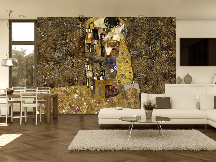 Wall Mural Klimt inspiration: Golden Kiss