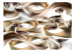 Mural Abstração com Ondas - Composição artística de ondas bege-marrom 64808 additionalThumb 1