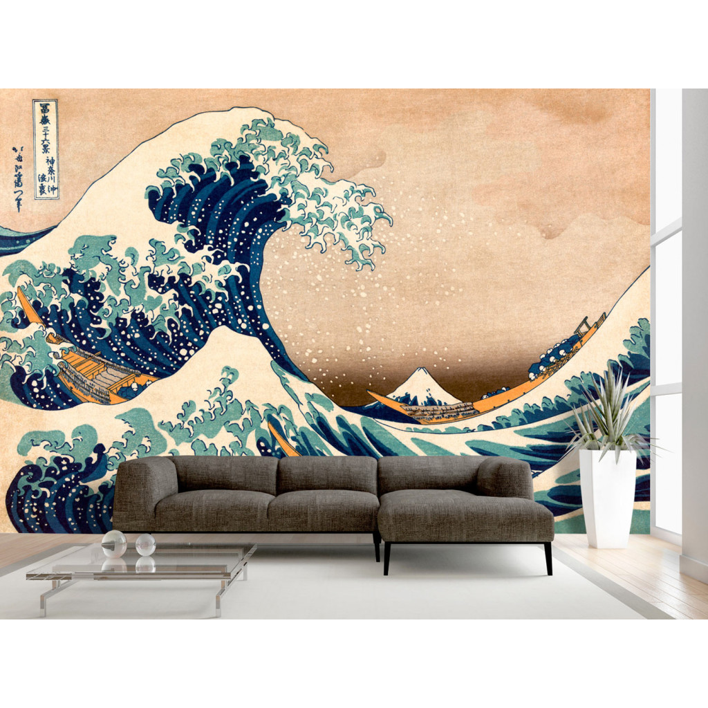 Fotomural Papéis De Parede Hokusai: The Great Wave Off Kanagawa (Reproduction)