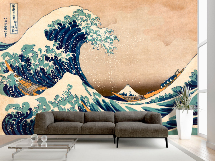 Mural de parede Hokusai: The Great Wave off Kanagawa (Reproduction)
