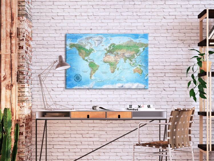 Ozdobna tablica korkowa Mapa świata: Niebieska planeta [Mapa korkowa PL] 106518 additionalImage 4