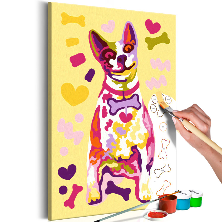 Kit de pintura por números para niños Perro (fondo amarillo) 107118 additionalImage 3