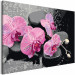 Desenho para pintar com números Orchid With Zen Stones (Black Background) 107518 additionalThumb 5