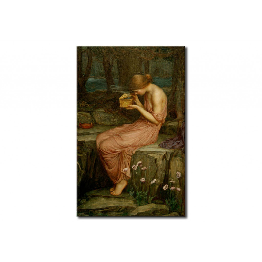 Schilderij  John William Waterhouse: Psyche Opening The Golden Box