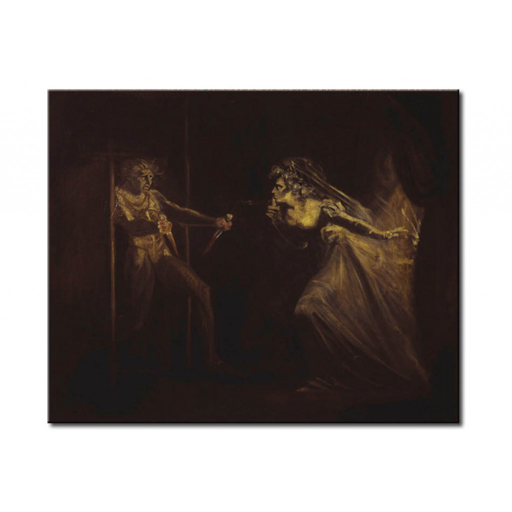 Schilderij  Johann Heinrich Füssli: Garrick And Mrs. Pritchard In Macbeth