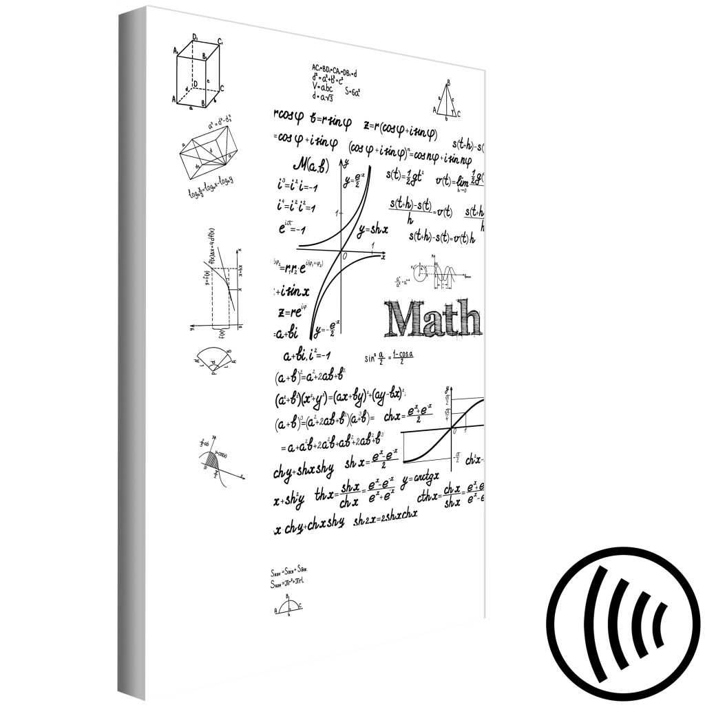 Tavla Matematiska Mönster (1-del) - Svartvita Geometriska Figurer