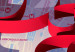 Obraz Na czerwono - napis 3D Paryż na tle kolorowej mapy miasta 122218 additionalThumb 4