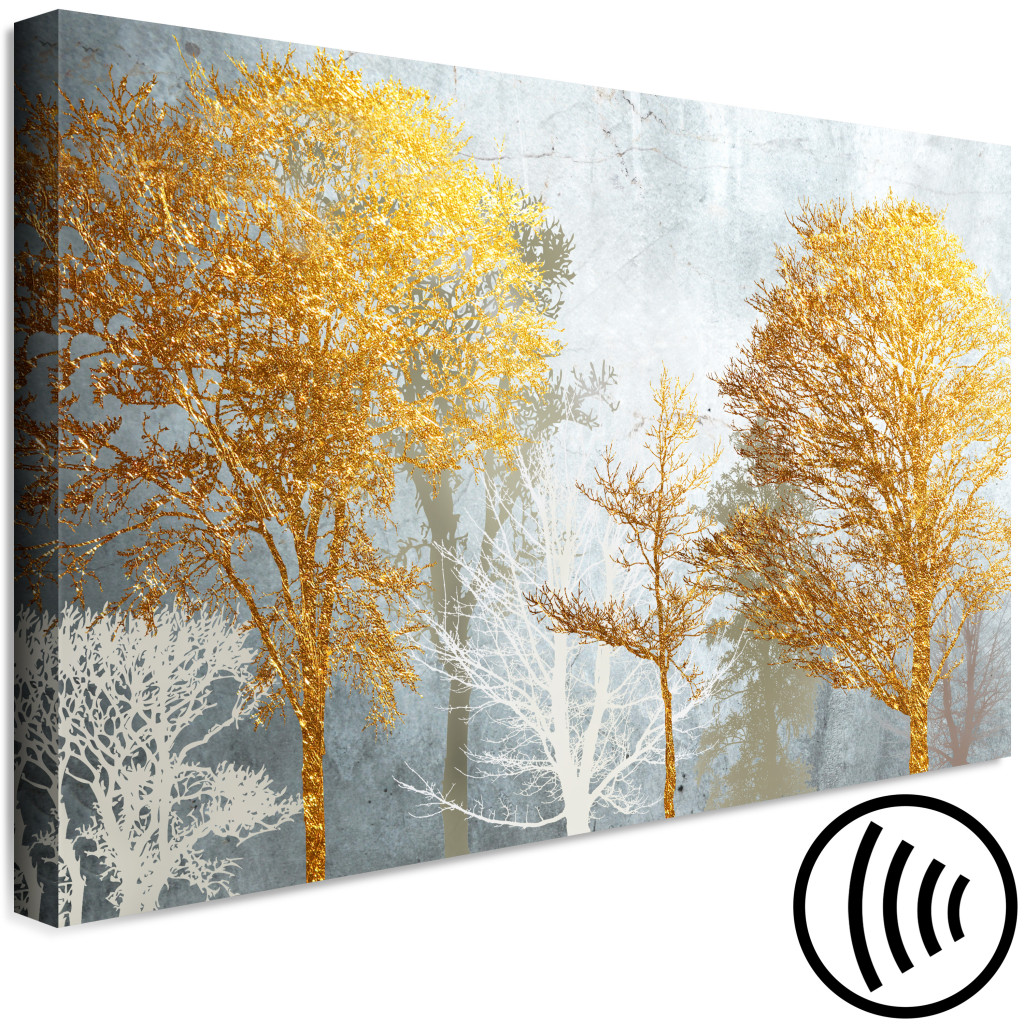 Pintura Em Tela Hoarfrost And Gold (1 Part) Wide