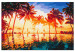 Obraz do malowania po numerach Basen w słońcu - Palmy, rozświetlone niebo i turkusowa woda 144518 additionalThumb 3