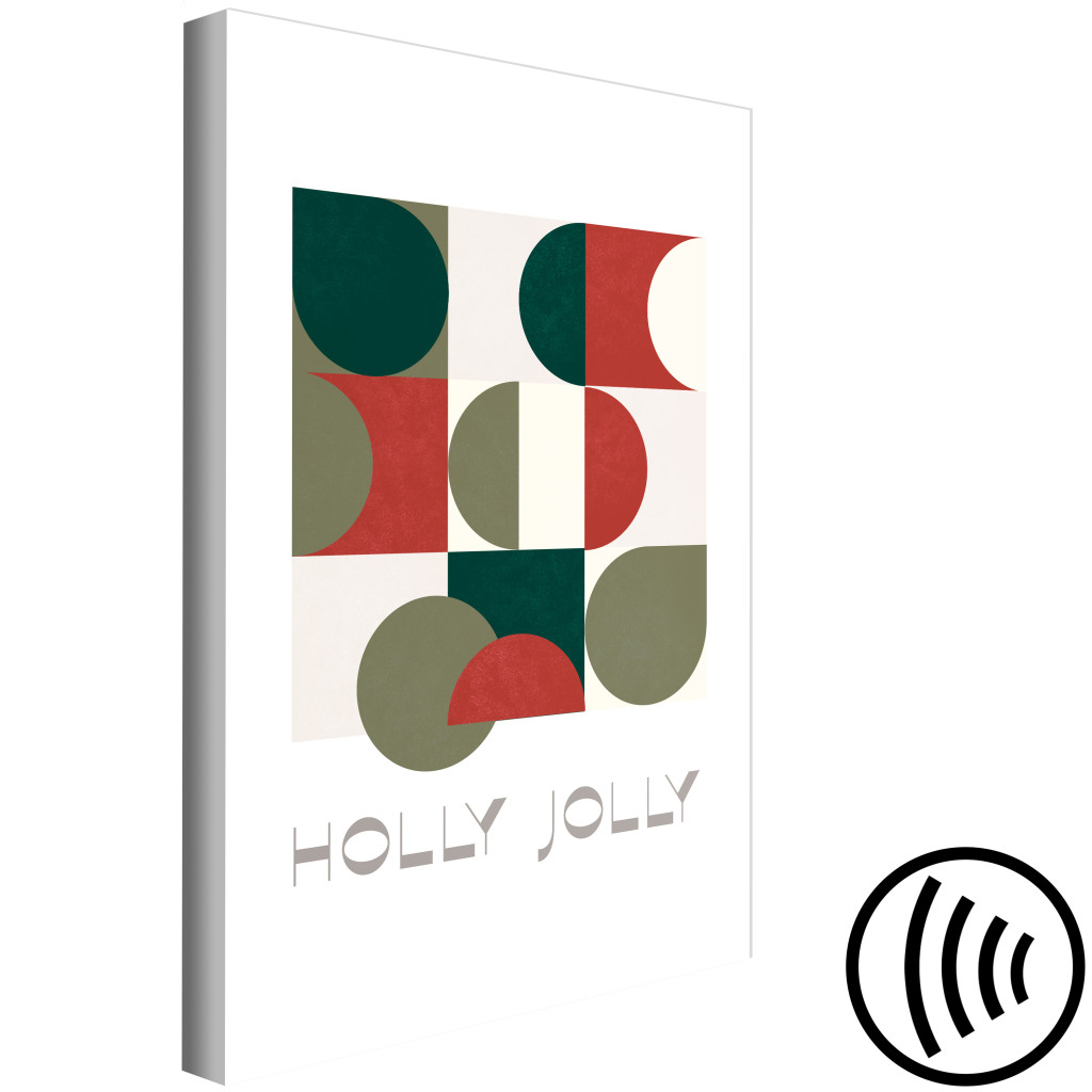 Schilderij  Abstract: Holly Jolly - Abstract Shapes In Festive Colors