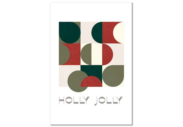 Canvas Holly Jolly - Abstract Shapes in Festive Colors