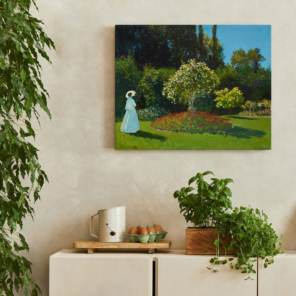 Schilderij  Claude Monet: Woman In The Garden