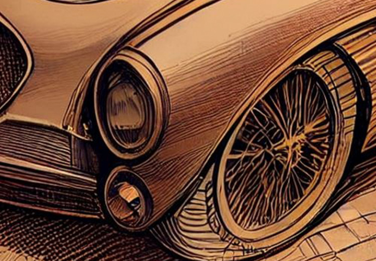 Cuadro XXL Car Sketch - Vintage Car Drawing Generated by AI [Large Format] 151118 additionalImage 5