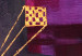 Tableau moderne Abstraction (1 pièce) - motif de ville fantastique sur fond violet 48018 additionalThumb 3