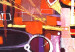 Tableau moderne Abstraction (1 pièce) - motif de ville fantastique sur fond violet 48018 additionalThumb 2