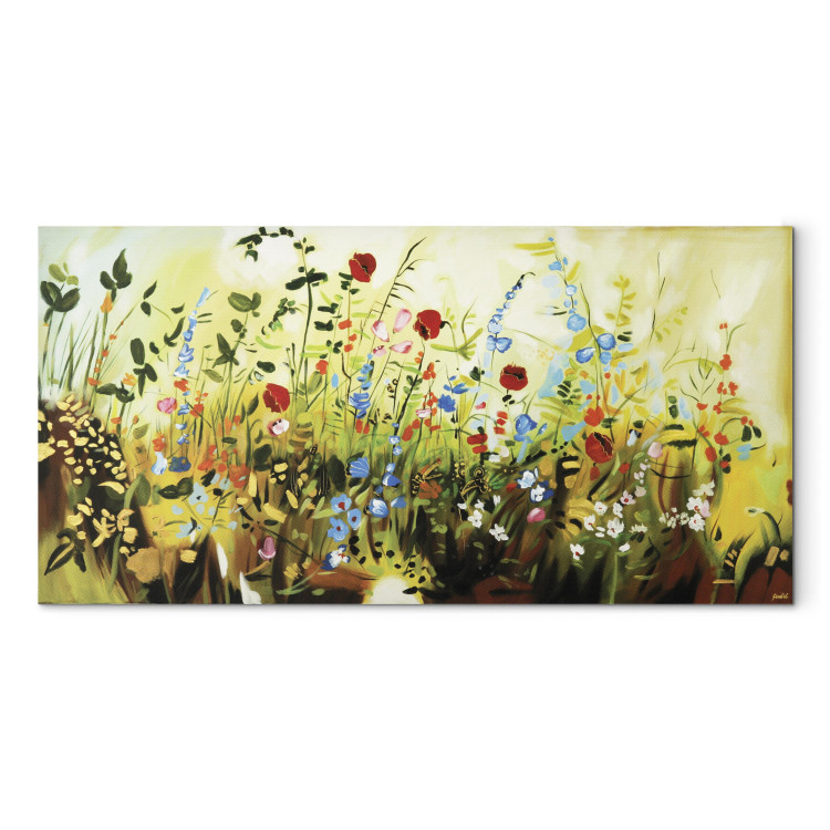 Canvas Print Charming Meadow (1-piece) - Colourful composition of small flowers 48618 additionalImage 7