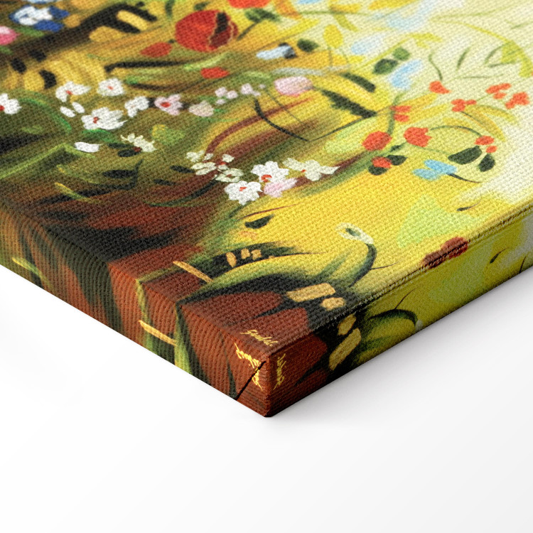 Canvas Print Charming Meadow (1-piece) - Colourful composition of small flowers 48618 additionalImage 12