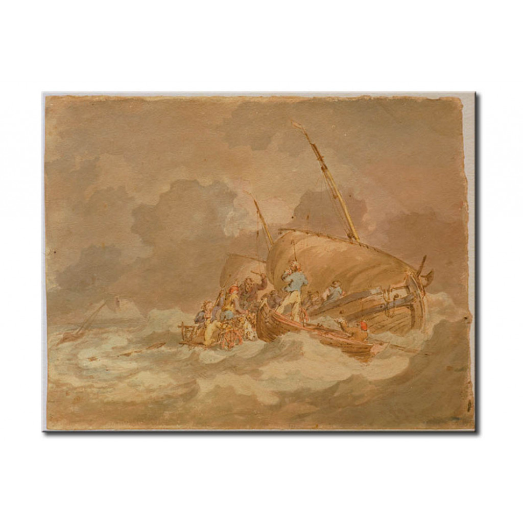 Schilderij  William Turner: Sailers Getting Pigs On Bord