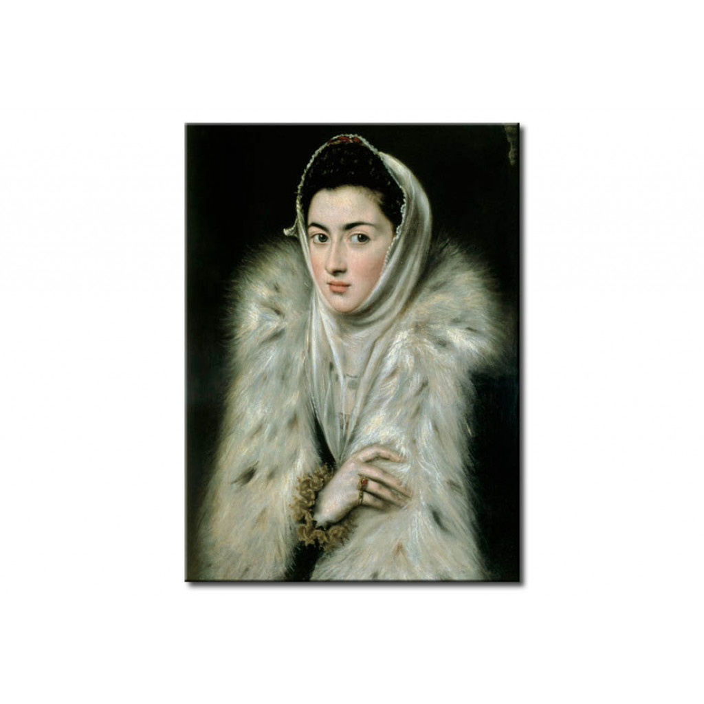 Schilderij  El Greco: The Lady With The Fur