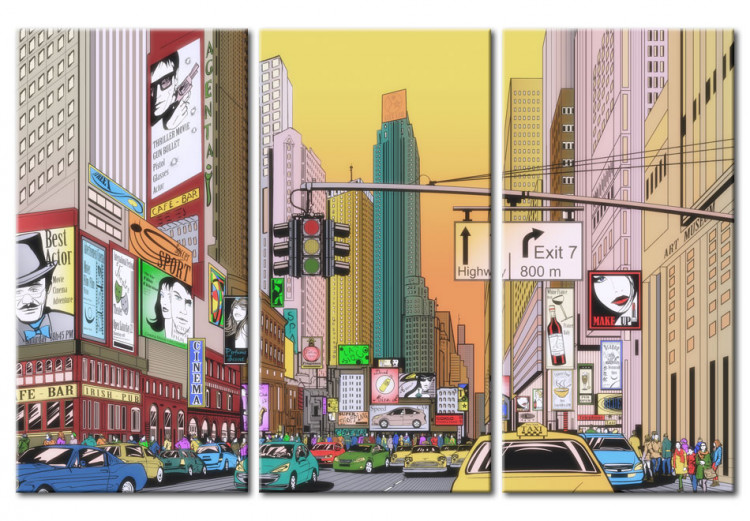 Obraz Miasto z komiksu 55518