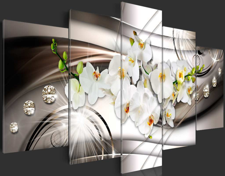 Quadro su vetro acrilico  Orchid with Diamonds [Glass] 92318 additionalImage 5