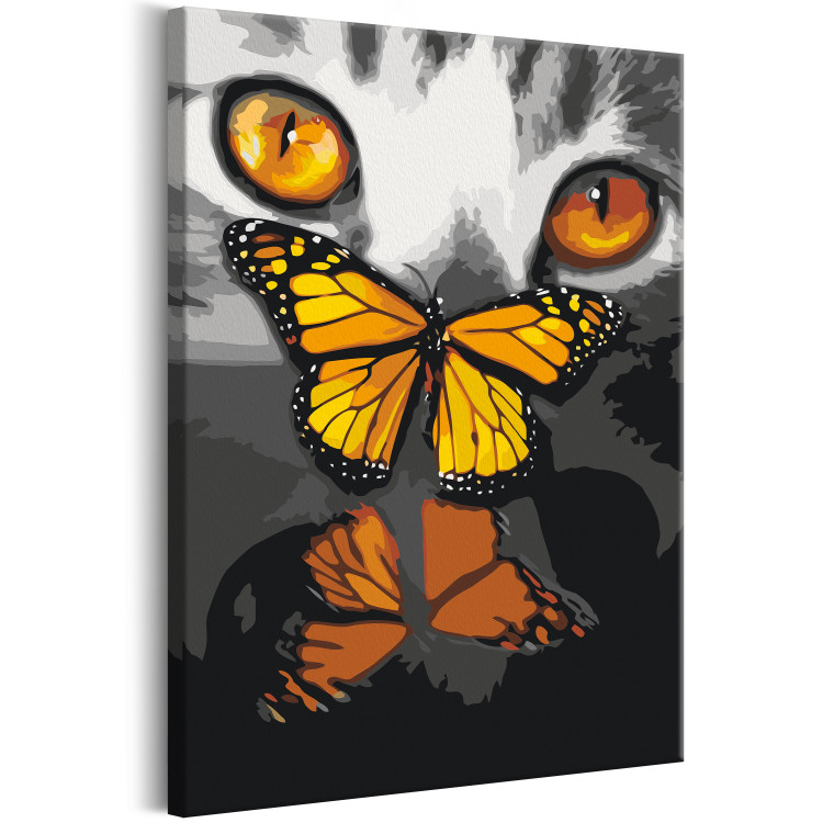 Peinture par numéros Kitten and Butterfly 134628 additionalImage 6