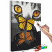 Wandbild zum Malen nach Zahlen Kitten and Butterfly 134628 additionalThumb 3
