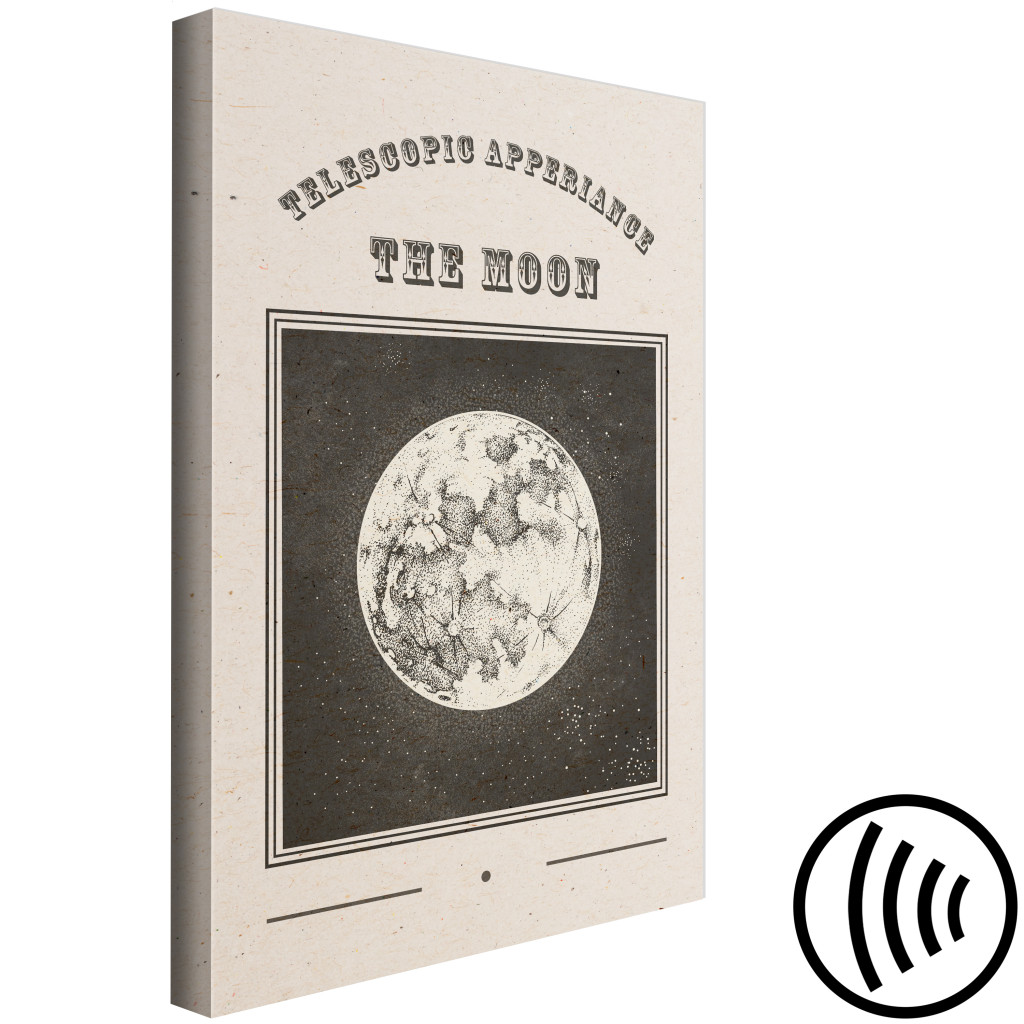 Obraz Widok Księżyca - Grafika Stylizowana Na Starą Rycinę Z Albumu