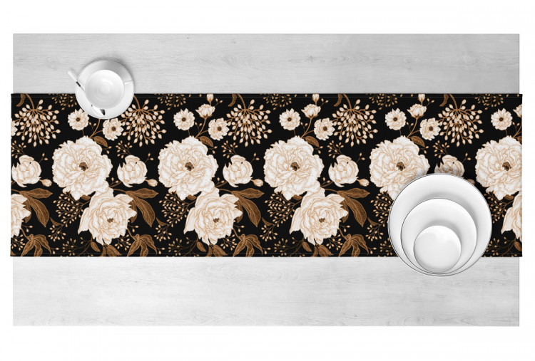 Tischläufer modern Floral elegance - composition with floral motif on a dark background 147328 additionalImage 3