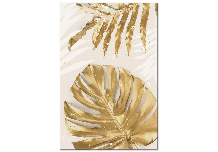 Golden Leaves With a Monstera - Elegant Plants With a Festive Atmosphere