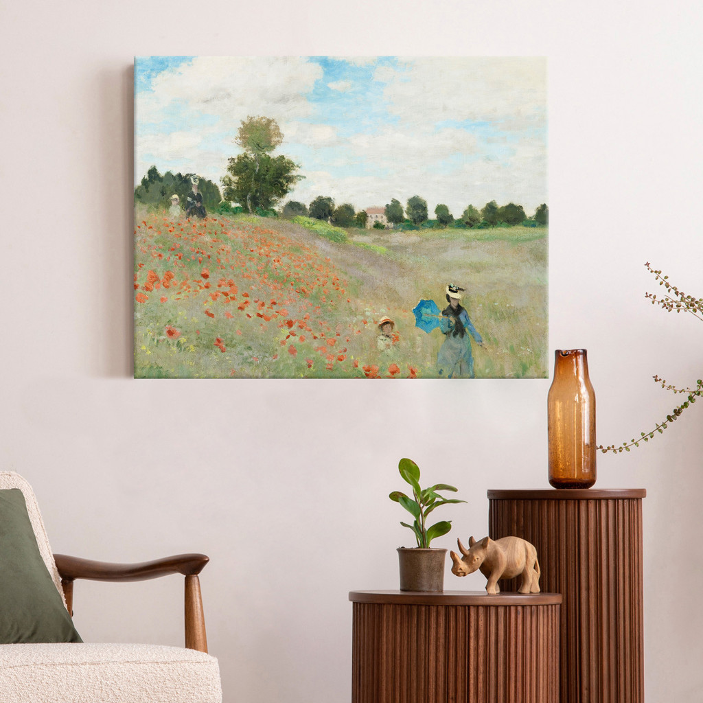 Schilderij  Claude Monet: The Poppy Field Near Argenteuil