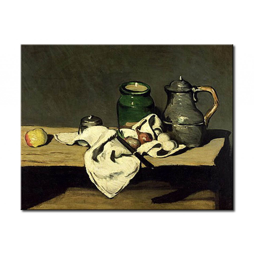 Schilderij  Paul Cézanne: Still Life With A Kettle