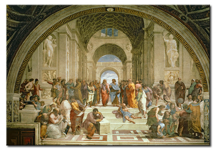 Cópia do quadro famoso School of Athens, from the Stanza della Segnatura 51128