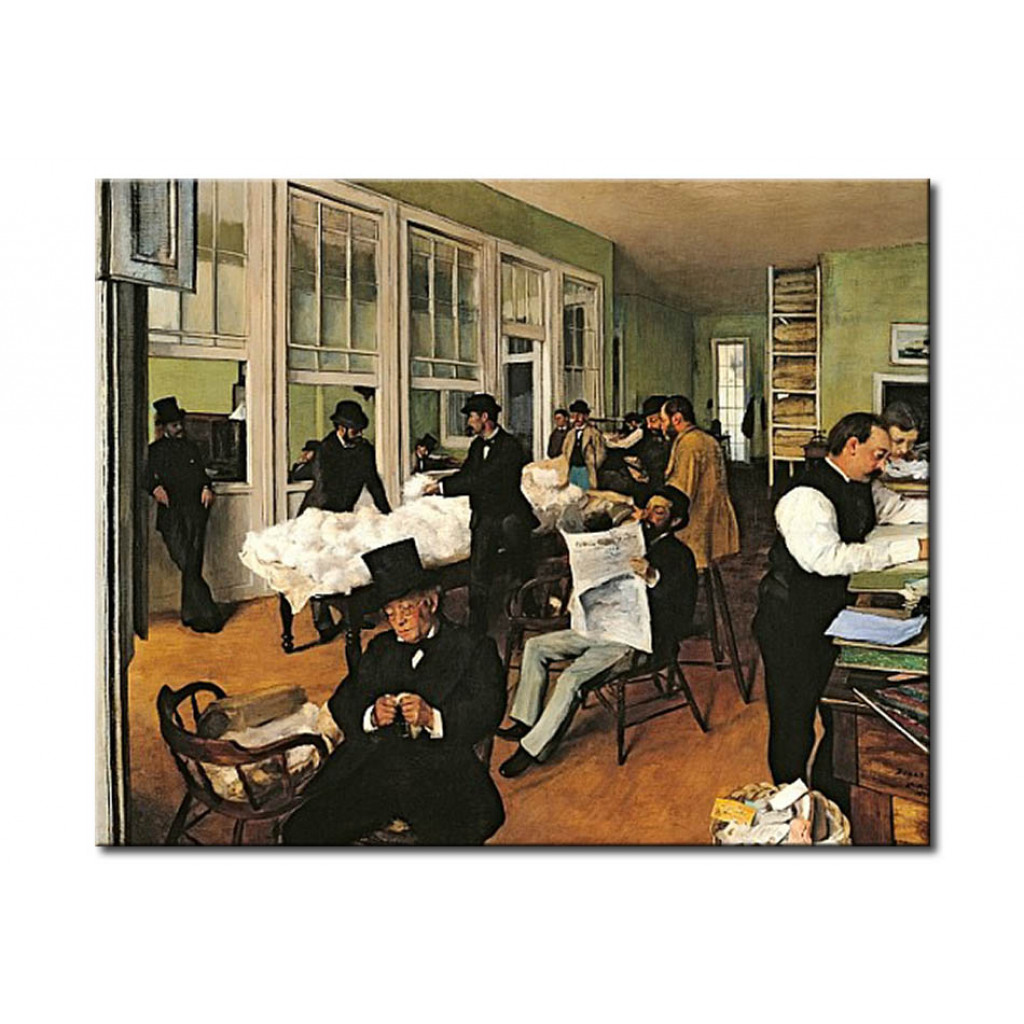 Schilderij  Edgar Degas: The Cotton Exchange, New Orleans