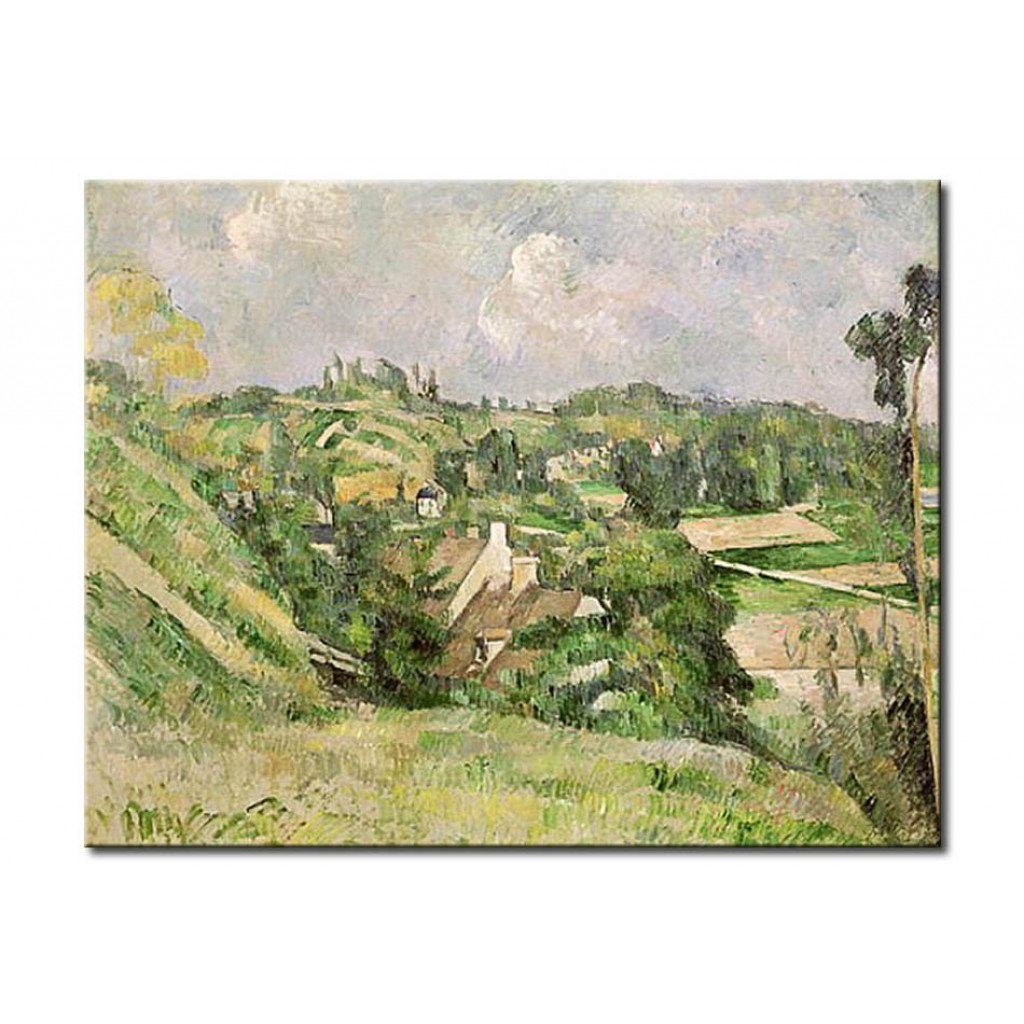 Schilderij  Paul Cézanne: Auvers-sur-Oise, Seen From The Val Harme