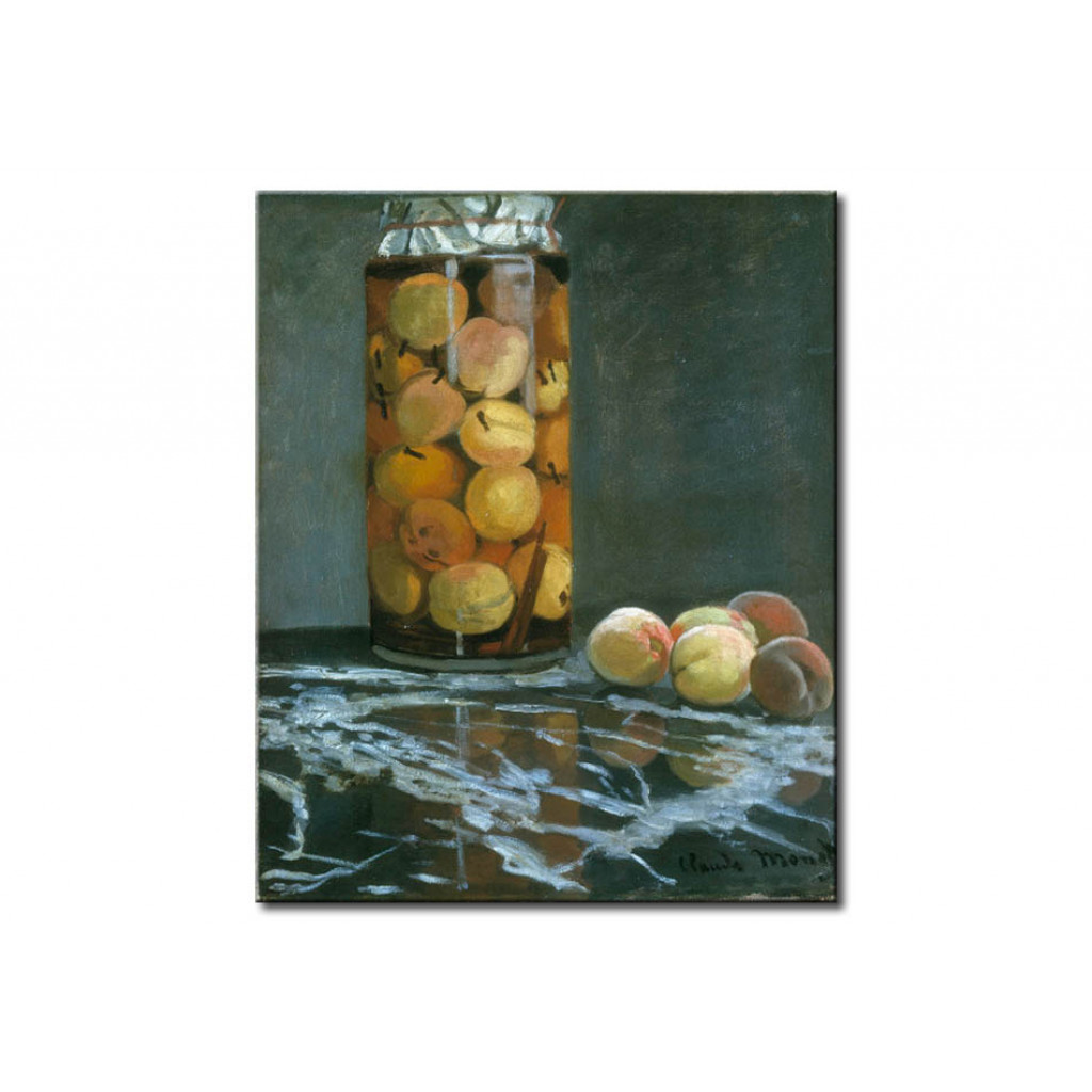 Schilderij  Claude Monet: Glass With Peaches