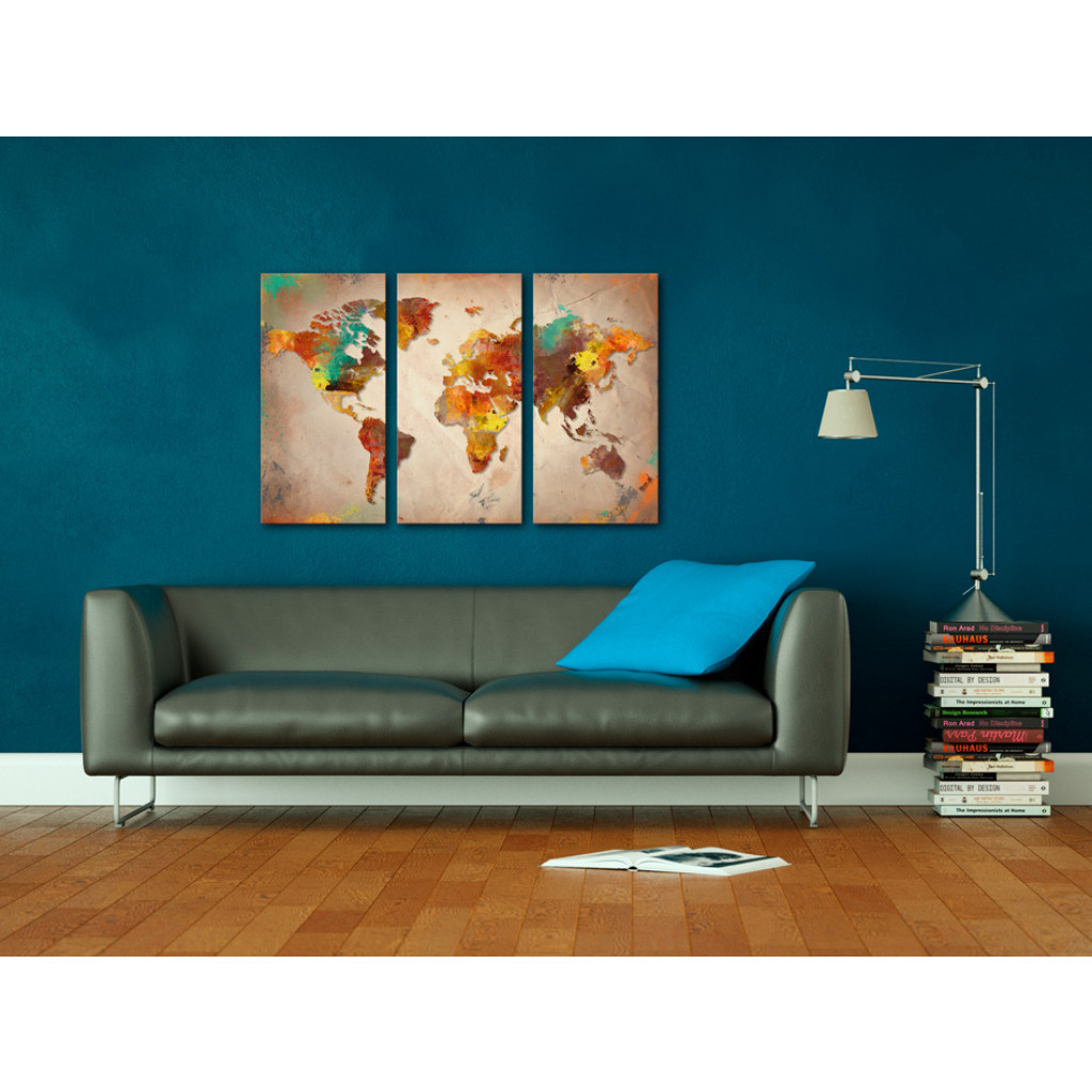 Canvastavla Painted World - Triptych