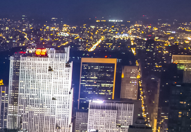 Bild auf Leinwand New York bei Nacht - Luftpanorama der amerikanischen Stadt 58328 additionalImage 4