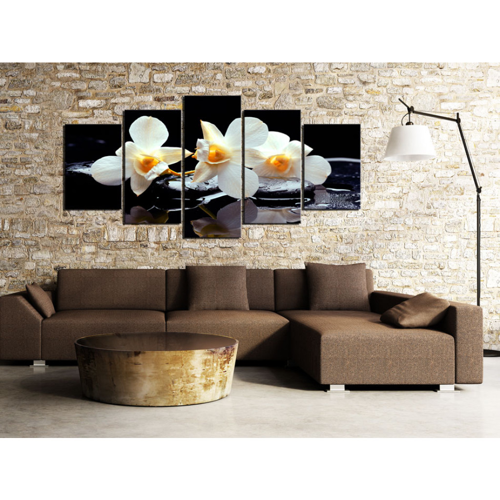 Pintura Orchids With Orange Accent
