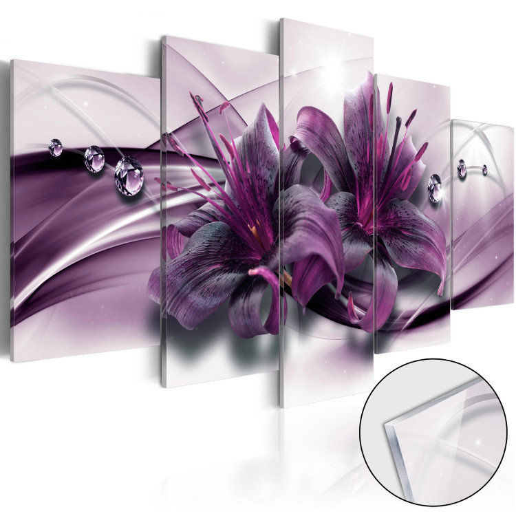 Obraz na szkle Fioletowa lilia [Glass] 93728
