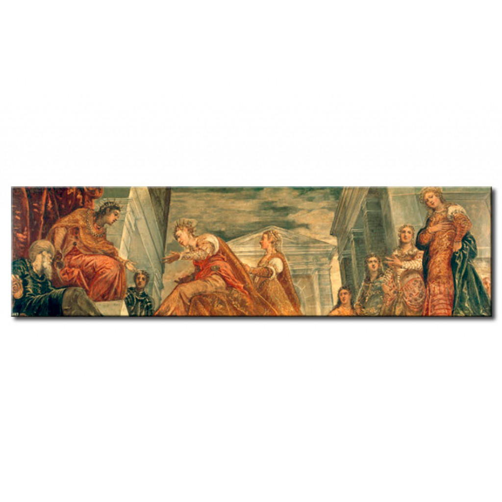 Schilderij  Tintoretto: The Queen Of Sheba Before Solomon