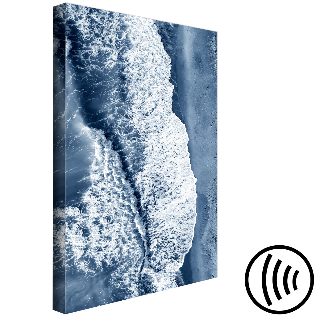 Konst Havskraft - Skandinaviska Vågor Vid En Sandstrand Från Fågelperspektiv