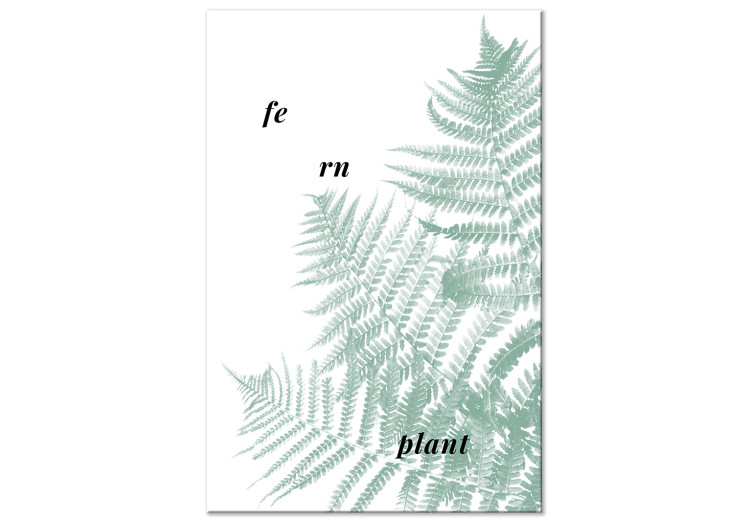 Work Fern leaves with inscription - green graphics with black inscription - Landscapes - Prints