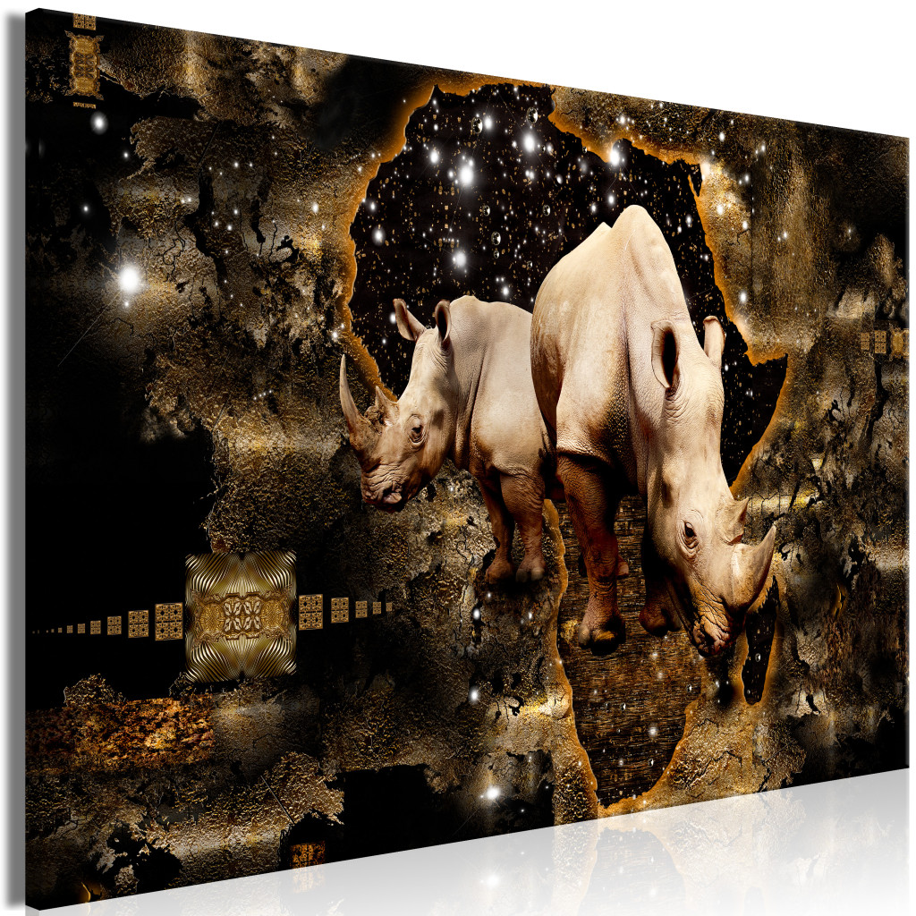 Schilderij Golden Rhino [Large Format]