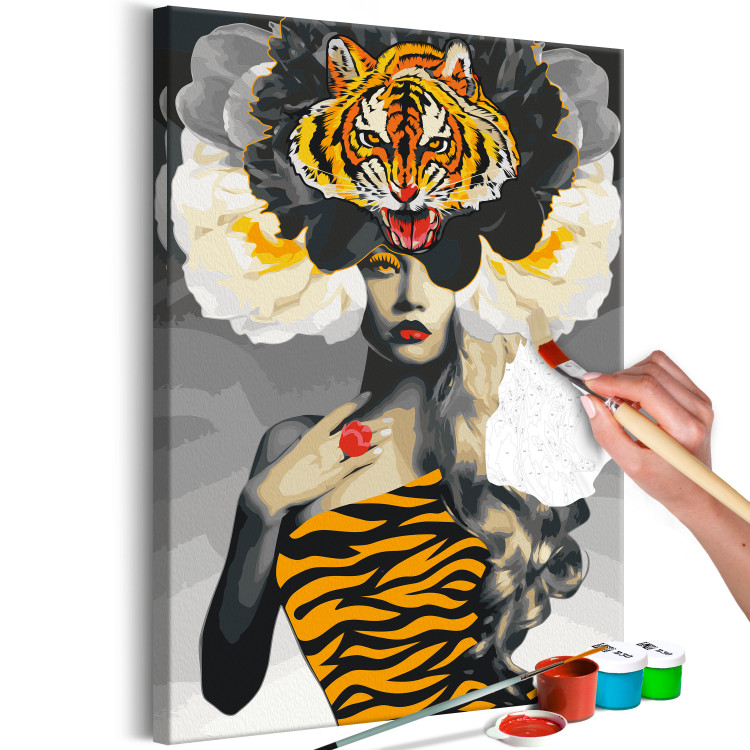 Wandbild zum Malen nach Zahlen Eye of the Tiger 127438 additionalImage 3