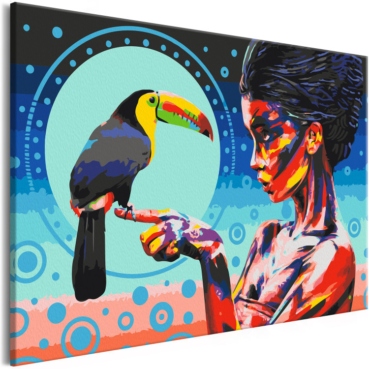 Paint by number Girl With a Toucan 132038 additionalImage 5