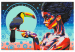 Wandbild zum Malen nach Zahlen Girl With a Toucan 132038 additionalThumb 7